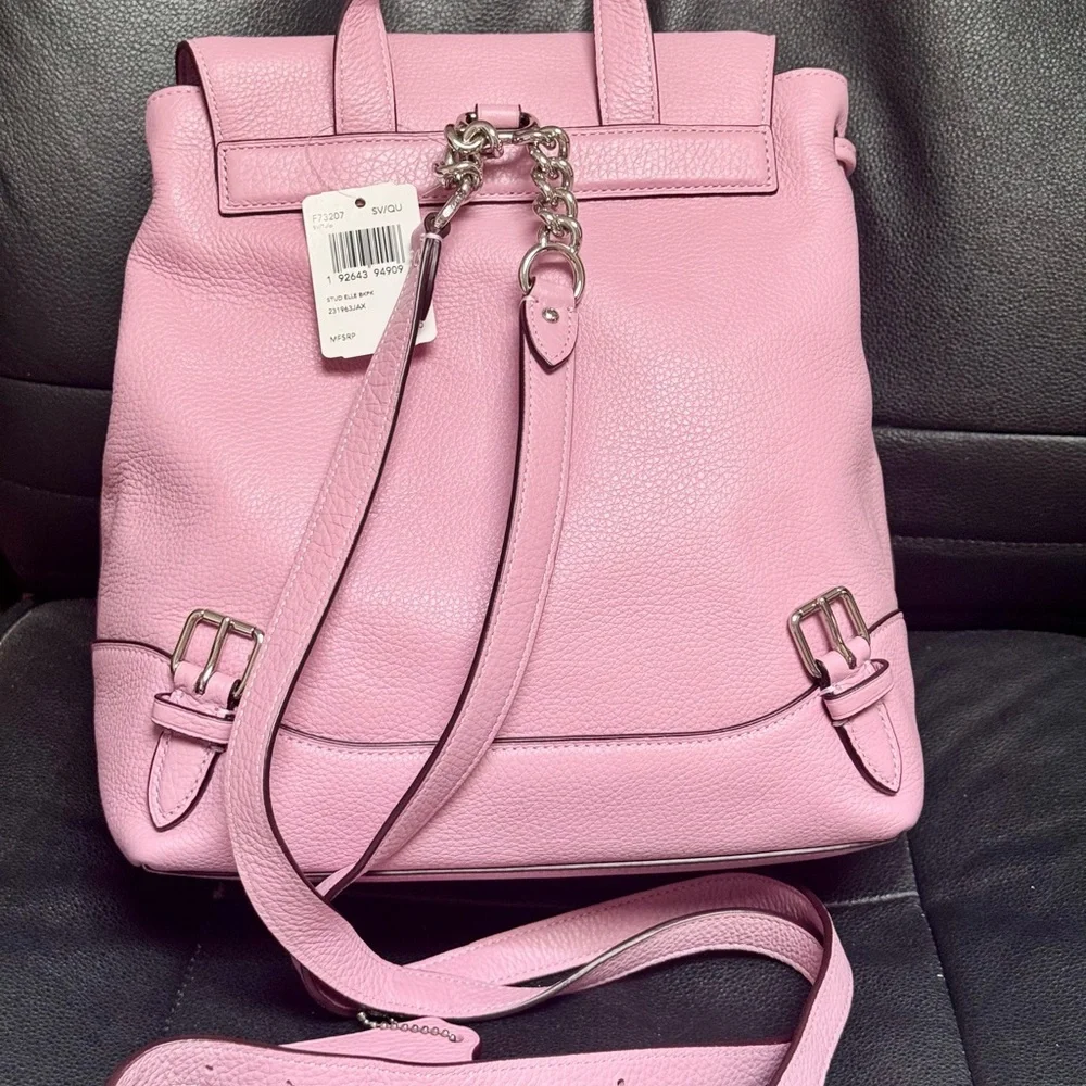 NWT Coach ELLE BACKPACK WITH ALLOVER STUDS in Pink Multi - Picture 5 of 12